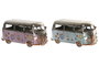 DKD Home Decor Vehiculo Decoracion Vintage Rosa Azul Metal 20 x 10 x 10 cm (4 Unidades)