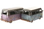 DKD Home Decor Vehiculo Decoracion Vintage Rosa Azul Metal 20 x 10 x 10 cm (4 Unidades)