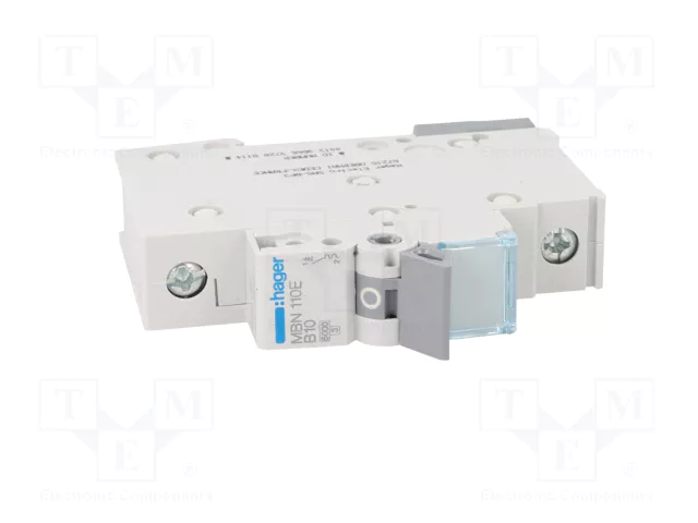 HAGER MBN110E Interruptor magnetotérmico 10A 1 Polo 6kA