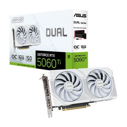 ASUS Dual NVIDIA GeForce RTX 5060 Ti 16 GB GDDR7 Blanco