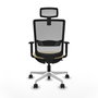 PIQUERAS Y CRESPO Silla de oficina Haches con mecanismo Sincro/Traslack Crema y Gris