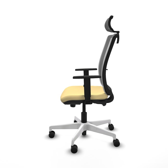 PIQUERAS Y CRESPO Silla de oficina Haches con mecanismo Sincro/Traslack Crema y Gris PIQUERAS Y CRESPO Silla de oficina Haches con mecanismo Sincro/Traslack Crema y Gris