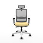 PIQUERAS Y CRESPO Silla de oficina Haches con mecanismo Sincro/Traslack Crema y Gris