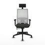 PIQUERAS Y CRESPO Silla de oficina Horna Sincro/Traslack Negro/Blanco