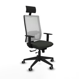 PIQUERAS Y CRESPO Silla de oficina Horna Sincro/Traslack Negro/Blanco