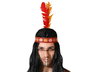Turbante Indio Plumas y Flores para Disfraces de Carnaval y Eventos Temáticos Adulto Multicolor