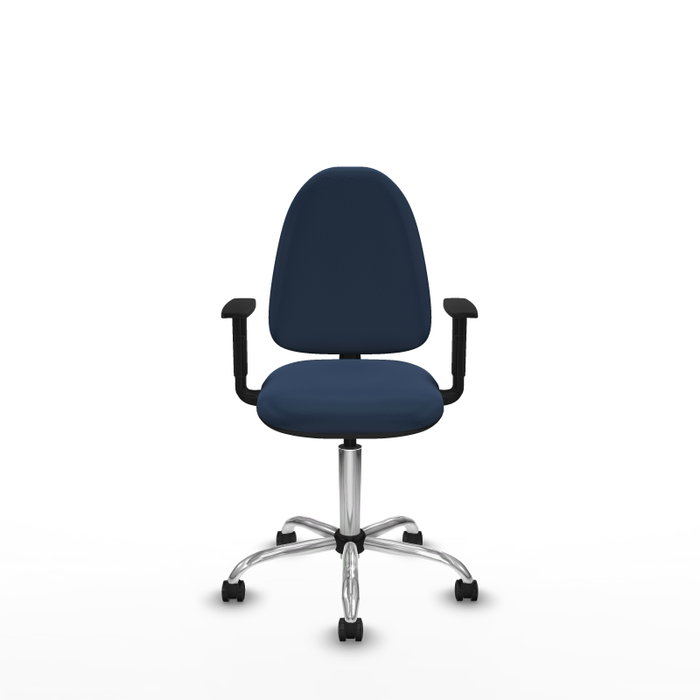 PIQUERAS Y CRESPO Silla de oficina Aýna Azul marino con brazos 1D