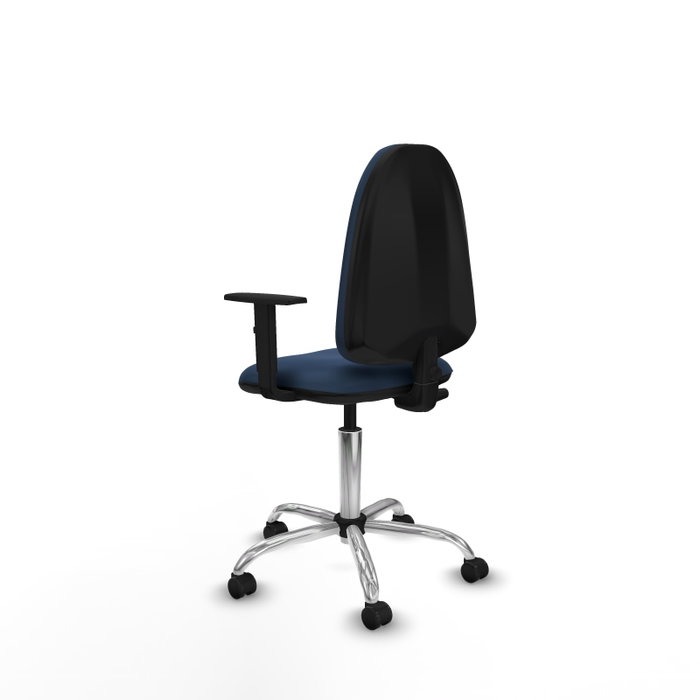 PIQUERAS Y CRESPO Silla de oficina Aýna Azul marino con brazos 1D