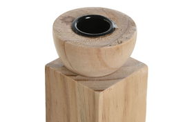DKD Home Decor Portavelas 5 x 17.5 x 5 cm Madera Natural (6 Unidades)