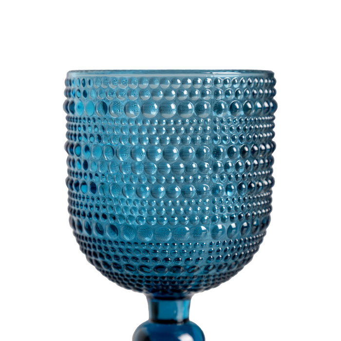 Copa Azul Cristal Decoración 8 X 8 X 14,40 cm (Set de 6)