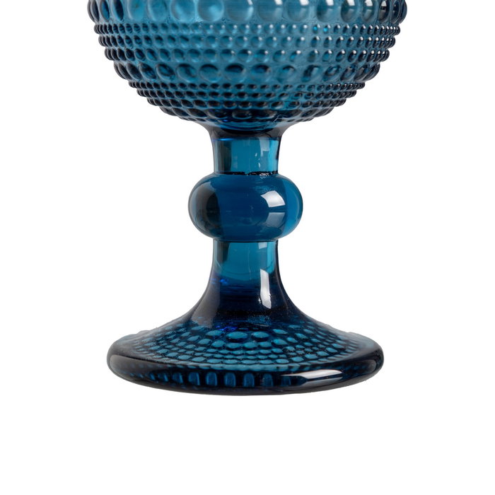 Copa Azul Cristal Decoración 8 X 8 X 14,40 cm (Set de 6)