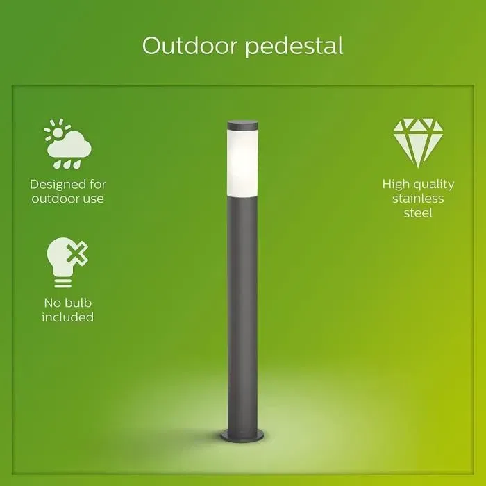 Philips 8719514417557 Potelet Utrecht Lámpara de Exterior 20W Antracita Philips 8719514417557 Potelet Utrecht Lámpara de Exterior 20W Antracita