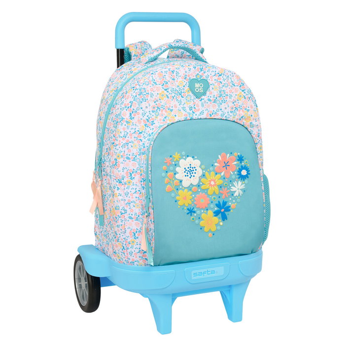 Safta Mochila Grande con Ruedas Compact Evolution Moos Fiori