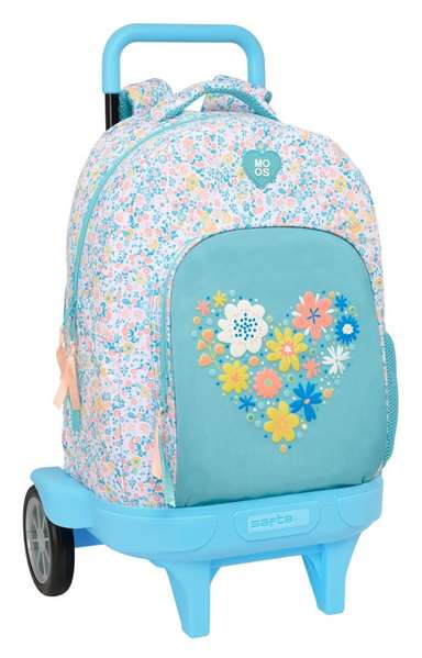 Safta Mochila Grande con Ruedas Compact Evol Ext Rec Moos Fiori 33x45x22cm Safta Mochila Grande con Ruedas Compact Evol Ext Rec Moos Fiori 33x45x22cm