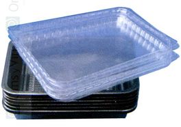 Tapa transparente para bandeja negra de sushi 250