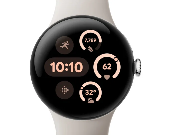 Google Pixel Watch 3 41 mm Plata AMOLED Wear OS Reloj Inteligente Wifi GPS IP68 Resistente al Agua Pantalla Táctil 32 GB Correa Porcelain