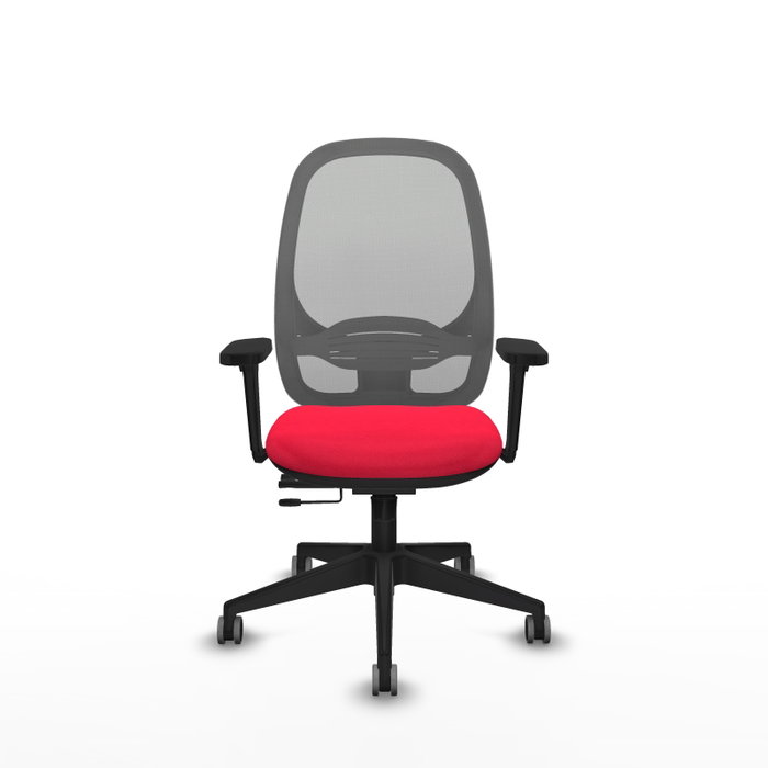 PIQUERAS Y CRESPO Silla de oficina Cilanco Rojo/Gris con Brazos 3D PIQUERAS Y CRESPO Silla de oficina Cilanco Rojo/Gris con Brazos 3D