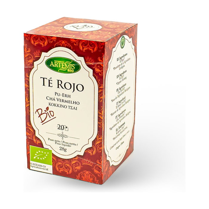 Artemis Té Rojo Pu Erh Infusión Bio 20 bolsitas infusoras