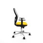 PIQUERAS Y CRESPO Silla de oficina Jorquera con mecanismo Sincro, similpiel Amarillo y malla Blanco