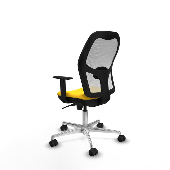 PIQUERAS Y CRESPO Silla de oficina Jorquera con mecanismo Sincro, similpiel Amarillo y malla Blanco PIQUERAS Y CRESPO Silla de oficina Jorquera con mecanismo Sincro, similpiel Amarillo y malla Blanco
