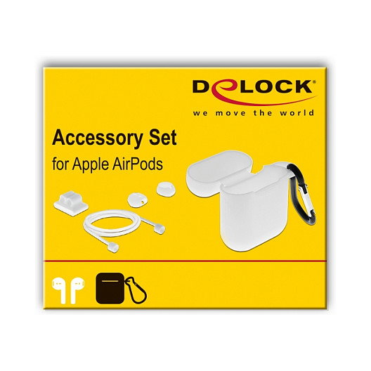 DeLOCK Juego de accesorios para Apple AirPods, Blanco