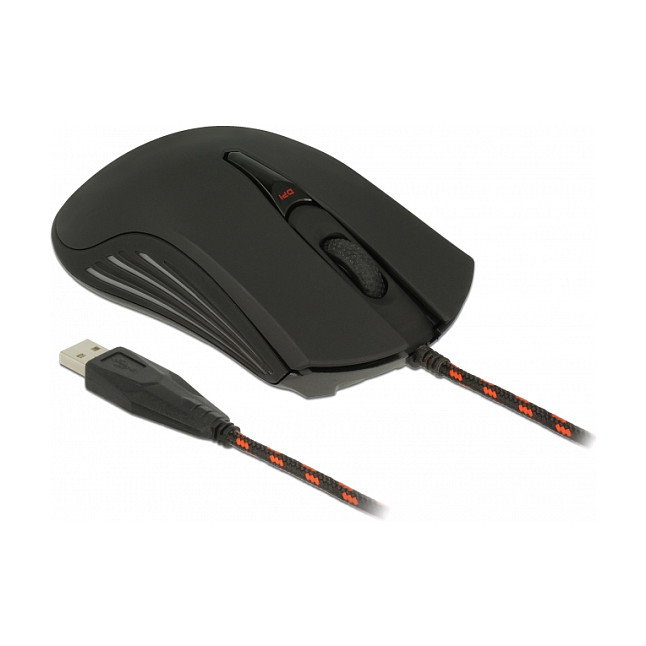 DeLOCK 12531 Ratón Gaming Óptico 4800 DPI Negro y Rojo DeLOCK 12531 Ratón Gaming Óptico 4800 DPI Negro y Rojo