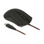 DeLOCK 12531 Ratón Gaming Óptico 4800 DPI Negro y Rojo