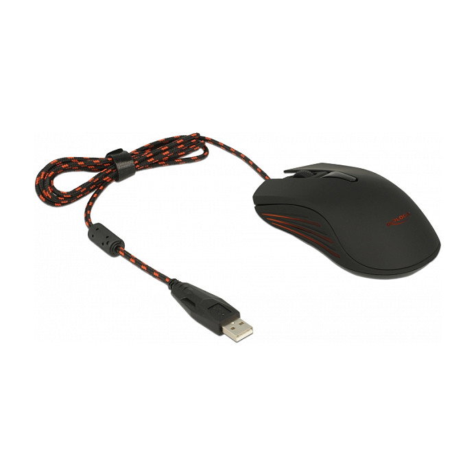 DeLOCK 12531 Ratón Gaming Óptico 4800 DPI Negro y Rojo DeLOCK 12531 Ratón Gaming Óptico 4800 DPI Negro y Rojo