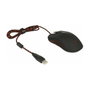 DeLOCK 12531 Ratón Gaming Óptico 4800 DPI Negro y Rojo