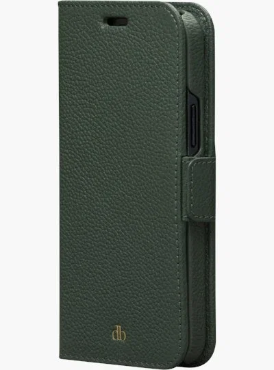 Dbramante1928 New York Funda Folio Verde para Apple iPhone 12 | Con Bolsillo para Tarjetas | 15.5 cm (6.1")