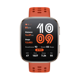 Amazfit W2435EU5N Reloj Inteligente 5 cm (1.97") AMOLED 390 x 450 Pixeles GPS Plata Rojo