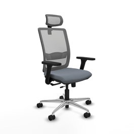 PIQUERAS Y CRESPO Silla de oficina Haches con mecanismo Sincro/Traslack Gris