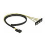 DeLOCK Cable Mini SAS a SATA 85686 - 1 x SFF-8087 a 4 x SATA 7 Pin Derecho 0.5 m Negro y Amarillo