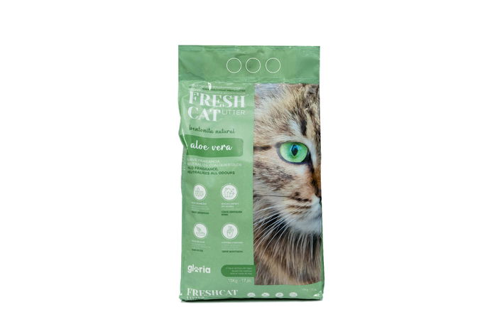Gloria Arena para Gatos Fresca Bentonita Premium Aloe Vera 15 kg
