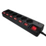 LogiLink Regleta de 6 tomas LPS233 con cable de 1,5 m, negro