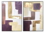 DKD Home Decor Set de 2 Cuadros de Lienzo Abstracto 104x143,5 cm