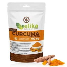 ELIKAFOODS Curcuma+Piperina Complemento Alimenticio 120 Vcap.
