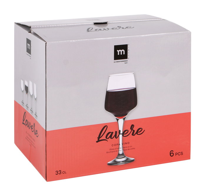 La Mediterranea Set de 6 Copas de Vino Lavere