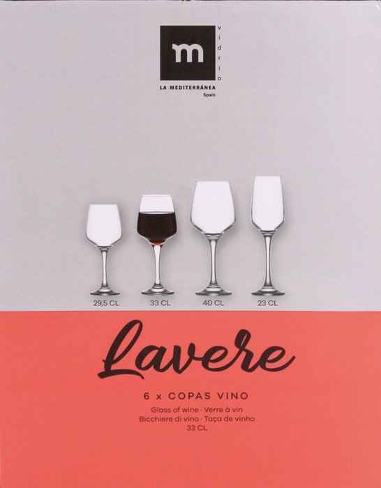 La Mediterranea Set de 6 Copas de Vino Lavere