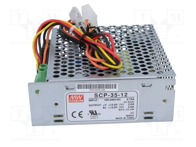 MEAN WELL SCP-35-12 Alimentador Buffer de Módulo 35,9W 13,8VDC