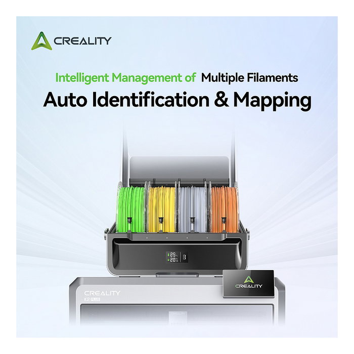 Creality K2 PLUS Combo Impresora 3D FDM con Sistema CFS de 4 Filamentos, 350*350*350 mm, WiFi, Ethernet, 600 mm/s, 4.3" Pantalla Táctil
