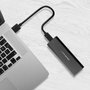 QOLTEC Carcasa de disco M.2 USB 3.1 Gen 1 en aluminio, negro
