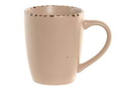 DKD Home Decor Taza de Gres Marrón 360ml (Pack de 6)