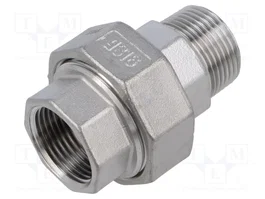 GEBO Conector Doble G 3/4 de Acero Inoxidable 1.4408
