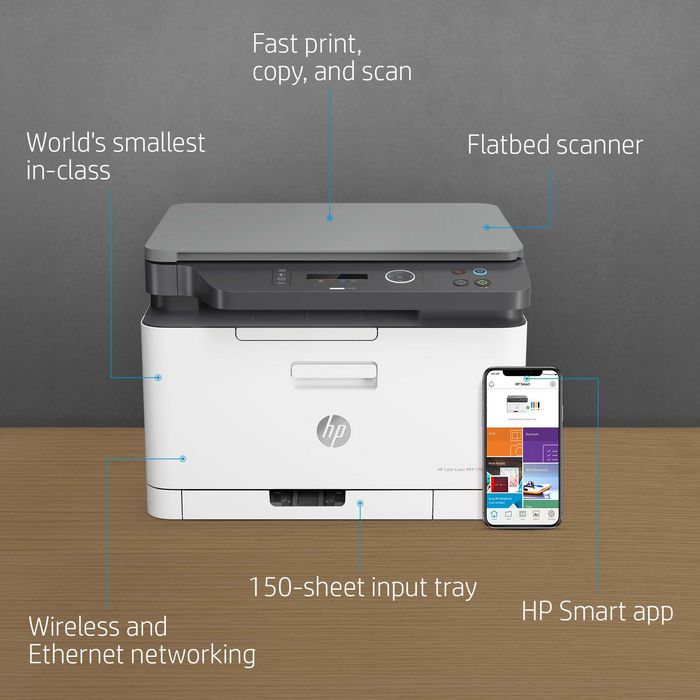 HP Color Laser MFP 178nw Impresora Multifunción Inalámbrica a Color