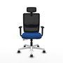 PIQUERAS Y CRESPO Silla de oficina Haches con mecanismo Sincro/Traslack Azul y Negro