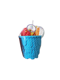 Marbueno Conjunto Cubo de Playa con Accesorios Color Azul 19x15 cm MARBUENO SUMMER 10327A