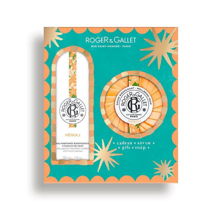 Roger & Gallet Neroli Agua Perfumada Bienestar Estuche 2 pz - Agua Perfumada 30ml + Jabón 100g para un Momento de Relajación y Calma