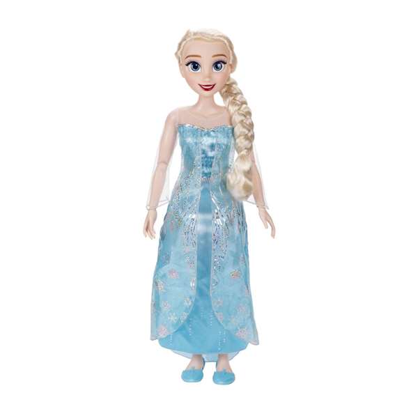 Jakks Pacific Muñeca Princesa Disney Frozen Elsa 80 cm de PVC, incluye Conjunto y Cepillo, para Niñas +3 Años Jakks Pacific Muñeca Princesa Disney Frozen Elsa 80 cm de PVC, incluye Conjunto y Cepillo, para Niñas +3 Años
