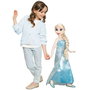 Jakks Pacific Muñeca Princesa Disney Frozen Elsa 80 cm de PVC, incluye Conjunto y Cepillo, para Niñas +3 Años